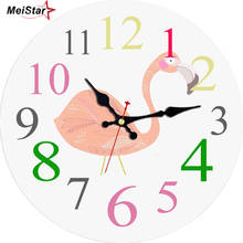 MEISTAR Animals Design Antique Clock Silent Study Children's Room Wall Watches Kitchen Decor Mute world Large Wall Clocks 2024 - buy cheap