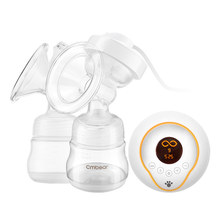 CMbear двойной Электрический молокоотсос светодиодный дисплей сильный всасывающий массажный молокоотсос для мамы PP материал с BPA бесплатно бутылка для молока 2022 - купить недорого