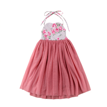 Vestido de princesa infantil feminino, vestido de festa longo com costas abertas 1-7 anos 2024 - compre barato