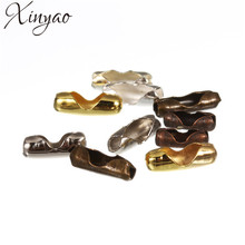 XINYAO 200pcs Diameter 1.5 2 3.2 mm Ball Chain Connectors Clasps Gold/Silver Color Copper Connectors For DIY Jewelry Making F14 2024 - buy cheap