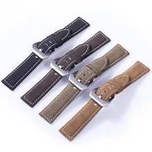 neway Frosted Cowhide Leather Watch Band Wrist Strap 316L Steel Buckle 18mm 20mm 22mm 24mm Replacement Bracelet Belt Black Brown 2024 - buy cheap