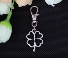 Lucky Clover Charms Keychain Vintage Silver Key Chain Ring For Gift Car Bag Key Ring Handbag Accessories DIY Jewelry 40PCS S238 2024 - buy cheap