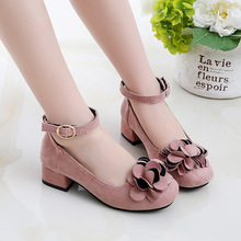Children Shoes Girls High Heel Shoes Leather Flower Princess Shoes For Party Dance Big Kids 19 Shoe 4 5 6 7 8 9 10 11 Year Old Buy Cheap In An