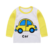 2019 new baby boy clothes t shirt long sleeve kidsT-shirt quality 100% cotton children cartoon car clothes tshirt girls tops 2024 - buy cheap