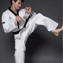 Uniforme de taekwondo dobok wtf, uniforme de taekwondo unissex para crianças e adultos 2024 - compre barato