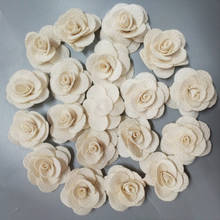 20Pieces/Bag Beige Rose Handmade 3.5CM Fabric Rose Cotton Cloth Flowers Hand DIY Wedding Bouquet Bride Flower Hair Accessories 2024 - buy cheap