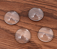 Pingente redondo com domo para joias, cabeça de vidro transparente 18mm redondo com retorno plano para pingente diy 2024 - compre barato