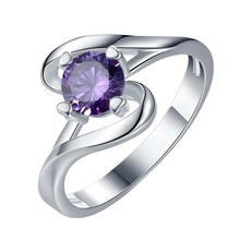 purple zircon simple  Silver Ring Fine Fashion Women&Men Gift Silver Jewelry for Women, /SJZFLEML CLOEBEMO 2024 - buy cheap