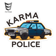 EARLFAMILY 13cm x 9,65 cm divertido Karma policía vinilo adhesivo para ventana parachoques del coche calcomanía de tronco estilo de coche impermeable accesorios de coche 2024 - compra barato