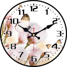 Shabby Chic,Elegant Flower Wall Clocks,Vintage Wall Clock,Wall Watches Home Decor,Non Ticking Wall Clock Gift 2024 - buy cheap