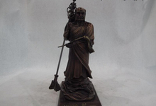 Collectible bronze lion statue S0304 11 Chinese Buddhism Bronze Monk Arhat Sit Damo Bodhidharma Dharma Buddha Statue 2024 - buy cheap