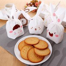 50Pcs Cute Rabbit Ear Biscuit Bag Bunny Cookie Gift Bags Candy Food Packaging Wedding Happy Birthday Party Decoration Supplies 2024 - buy cheap