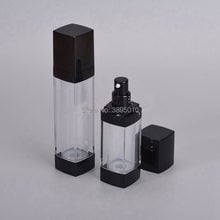 30ml 50ml Portable Cosmetic Clear Airless Bottles Plastic Pump Lotion Bottle Containers with Black Lids F1096 2024 - buy cheap