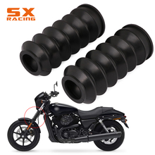 Cubierta de horquilla negra para motocicleta, polainas protectoras de botas, Protector de golpes para Harley Davidson Street XG750 XG500 2014-2017 2024 - compra barato