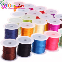 OlingArt 1MM 10M Multicolor flat for elastic cord bead stretch nylon DIY Bracelet choker necklace Jewelry making 2019 New 2024 - buy cheap