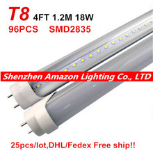 20 unids/lote 4ft T8 tubo de luz fluorescente LED 1200mm 18W 1800LM CE y RoHs 2 años de garantía SMD2835 Epistar 2024 - compra barato