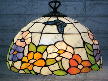 Lâmpada de vidro manchada 16 tamanhos, com pingente de borboleta tiffany para quarto e27 110-240v 2024 - compre barato