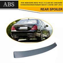 FRP Grey Rear Racing Roof Spoiler Lip Wing for Mercedes S-CLass Benz W221 S63 AMG Sedan 4-Door 2007-2012 2024 - buy cheap