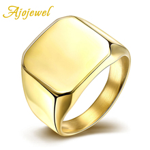 Ajojewel Brand size 7-10 New Fashion Simple 316L Titanium Steel Blank Plain Men Ring Jewelry 2024 - buy cheap
