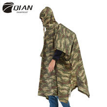 Непромокаемый дождевик QIAN для женщин и мужчин, камуфляжный дождевик, пончо для дождя в джунглях, для велоспорта, альпинизма, походов, путешествий 2024 - купить недорого