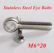 20pcs/lot M6*20 Eye Bolts with Eye Nuts/ Hole Stainless Steel Metric Thread Fastener Hardware Screw 2024 - buy cheap