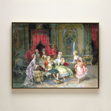 classical court figures palace sofa Count miss Mrs. canvas printings oil painting printed on cotton wall art decoration picture 2024 - buy cheap