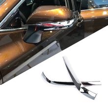 pcmos 2Pcs ABS Car Side Back Rearview Mirror Stripe Trim Cover For Toyota Camry 2018 New Exterior Parts Chromium Styling 2019 2024 - buy cheap