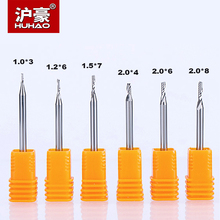 HUHAO 1pc 3.175mm One Flute Spiral Router Bits for Wood fresa CNC End Mill Tungsten Carbide Router Tool PCB Milling Cutter 2024 - buy cheap