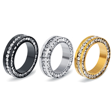 Лидер продаж, обручальное кольцо из нержавеющей стали 316l, модные женские обручальные кольца с кристаллами, оптовая продажа ювелирных изделий 2024 - купить недорого