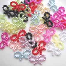 flat back pearl bow for DIY decoration mixed colors(1000pcs/bag) about 20mm 2024 - buy cheap