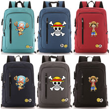  Luffy Chopper Skull Backpack Bag Zipper Pocket Bag Men Women BookBag Student School Travel Laptop Bag Mochila Badge 2024 - compre barato
