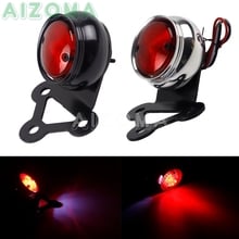 Luz de polimento traseira para picador, cafe racer bobber, lâmpada led para motocicleta, lâmpada preta para harley suzuki honda, traseira 2024 - compre barato