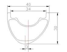 650B MTB AM TB TUBELESS 40mm hookless carbon fiber front wheel asymmetric 3mm offset 28H 32H UD matte M15 15mm thru ENDURO bike 2024 - buy cheap