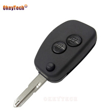 OkeyTech for Renault Megane Dacia Modus Espace Duster Clio Modified Key 2 Buttons Flip Folding Remote Key Cover Case Fob Shell 2024 - buy cheap