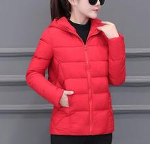 Chaqueta con capucha para mujer, abrigo pequeño de algodón, versión coreana, acolchada, gruesa, salvaje 2024 - compra barato
