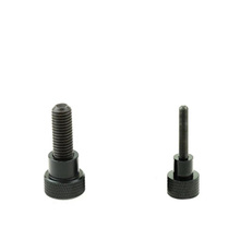 1 pcs M10 punho da liga de Alumínio Endurecer Alta parafusos de cabeça Serrilhada Mão Passo Screw parafuso Comprimento 25mm-50mm preto 2024 - compre barato