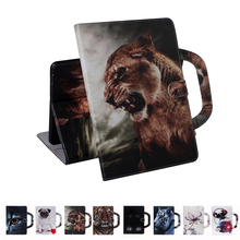 Tab A 8,0 SM-P205 P200 pug tigre león de cuero de la Pu portátil cartera funda para Samsung Galaxy Tab 8,0 P200 P205 SM-P205 cubierta 2024 - compra barato