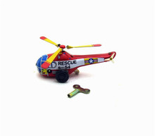 Винтажный Заводной вертолет, игрушки для фотографии, дети, взрослый вертолет, оловянные игрушки, Классическая Игрушка, рождественский подарок 2024 - купить недорого