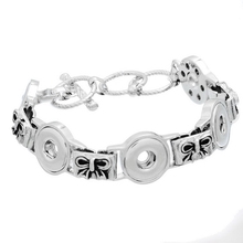 Novo arco metal charme snap pulseiras pulseiras caber 12mm mini botões snap diy atacado sg0160 2024 - compre barato