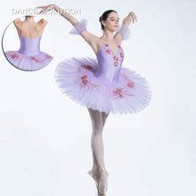 Новое поступление, балетная пачка для взрослых и девочек, розовые/сиреневые плиссированные тюлевые профессиональные балетные пачки для выступлений, костюмы BLL081 2024 - купить недорого