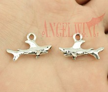 25pcs/lot--25x12mm, Shark chams, Antique silver plated Shark charms,DIY supplies, Jewelry accessories 2024 - buy cheap
