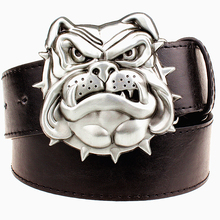 Cinturón de cabeza de perro Toro para hombre y mujer, cinturón con hebilla de metal, accesorios de muñeca para cabeza de Bulldog angry, cinturón novedoso de hip hop 2024 - compra barato
