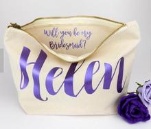 Personalised Bridesmaid Gift Make Up Bags Will you be my Bridesmaid, Maid of Honour Unique Gift for Bridal Party Bags, 2024 - buy cheap