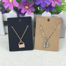 200pcs 7*5cm Kraft Paper Necklace Card and Blank Pendant Card Jewelry Packing Cards for jewelry accessory Display  packing Card 2024 - buy cheap