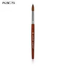 5pcs/lot Size 14# 100% Kolinsky Sable Pen Red wood Acrylic Brush for Acrylic Nail Art Brush for Kolinsky poly Gel Brush 2024 - buy cheap