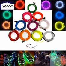 Waterproof 3M Neon El Wire 10 Colors Flexible  Rope Tape Tube LED Grow Lights  + 12V Car Controller Party Decoration Wedding 2024 - buy cheap