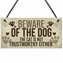 Meijiafei aviso com placa para cães, placa de aviso para porta de casa divertido de 10 "x 5" 2024 - compre barato