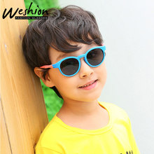 Gafas de sol redondas polarizadas para niños y niñas, lentes de sol redondas Con espejo, lentes flexibles Con UV400, novedad de 2019 2024 - compra barato