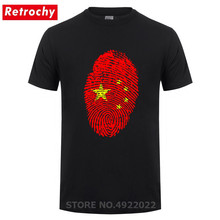 Camiseta con bandera de huellas dactilares de China para Hombre, Camisetas patrióticas de China en el extranjero, el más nuevo y elegante diseño, camiseta del Día Nacional 2024 - compra barato