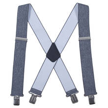Adult Heavy Duty Suspenders Men 1.97" Wide Skiing Suspenders Unisex Adjustable Braces Outdoor X-back Clips-on Belts 5.0*120cm 2024 - buy cheap